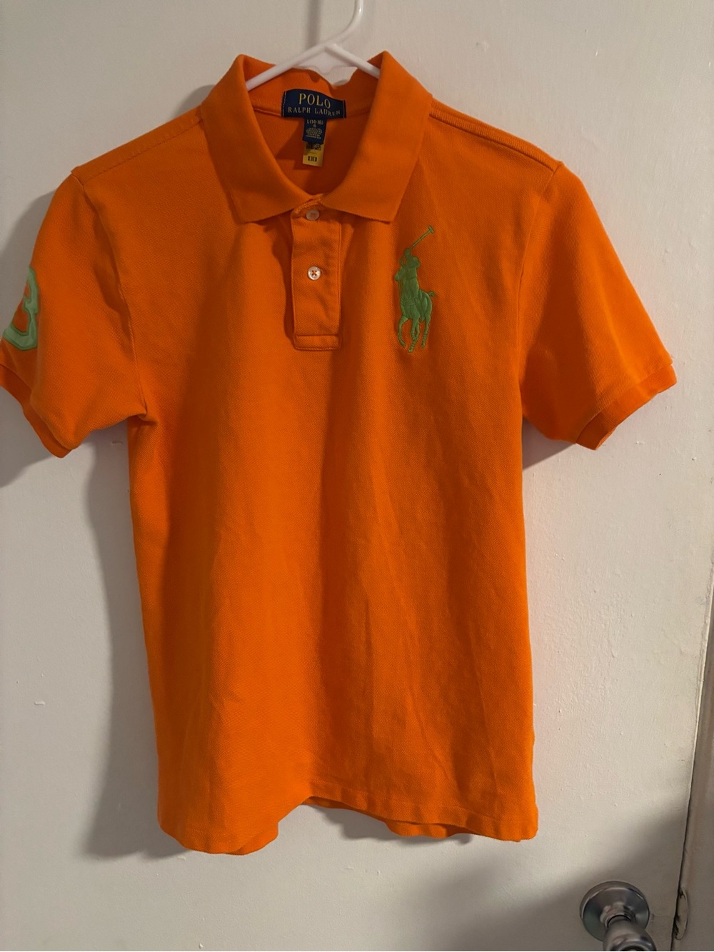 Polo Ralph Lauren Big Pony Orange Polo Shirt Youth L (14-16)